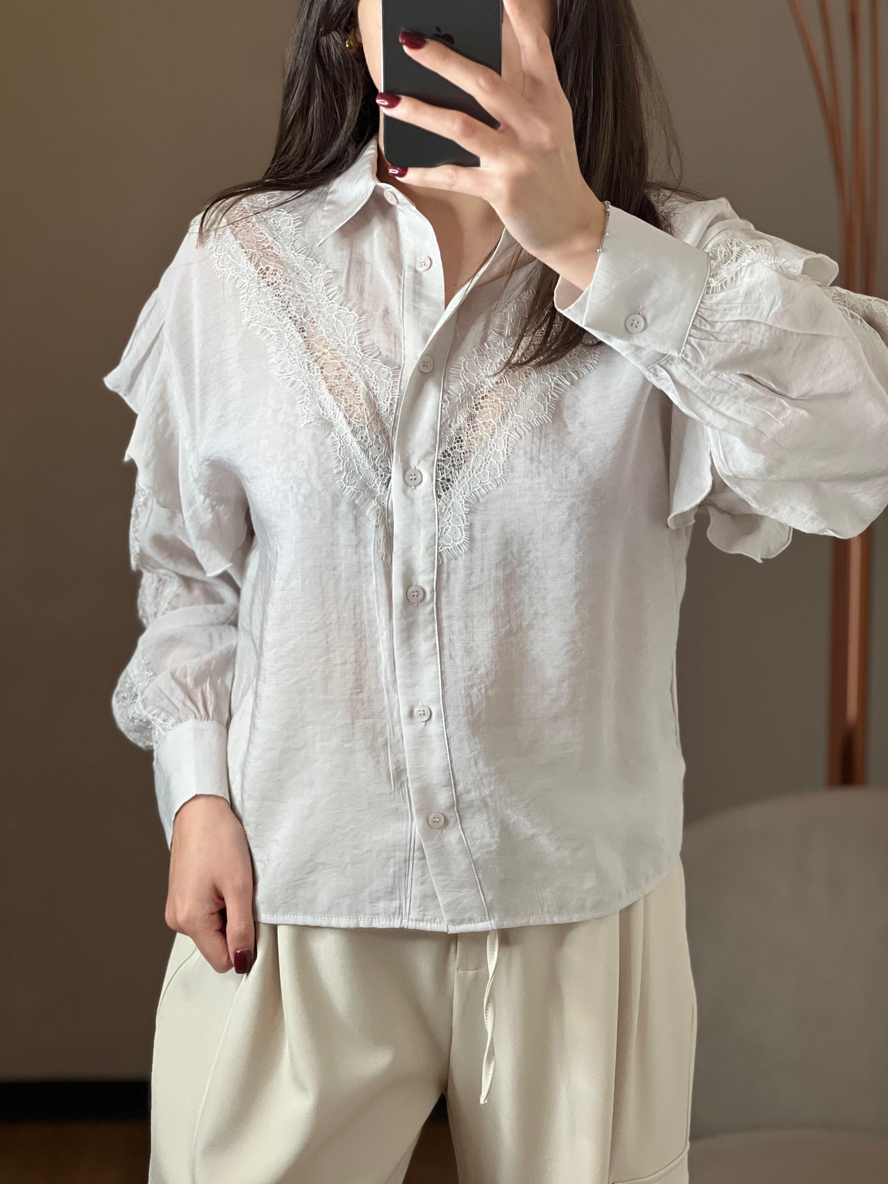 Camicia pizzo e balza - You Decide