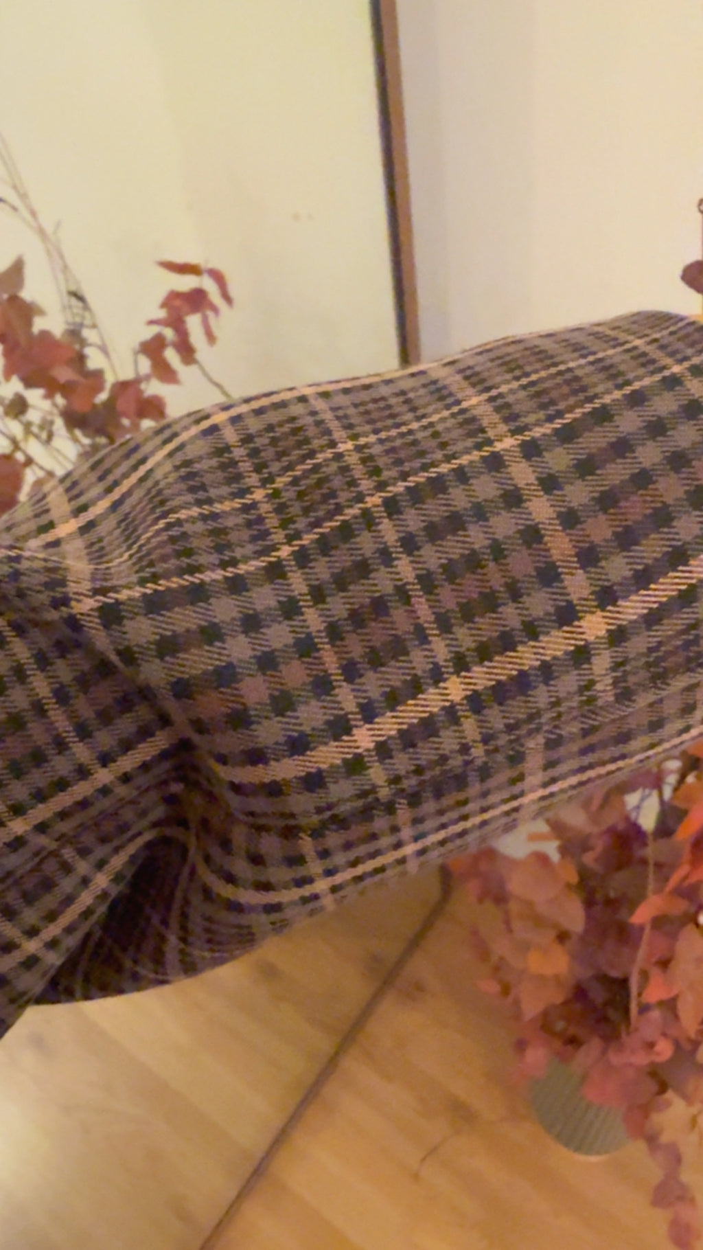 Blazer check over doppiopetto sui toni del marrone
