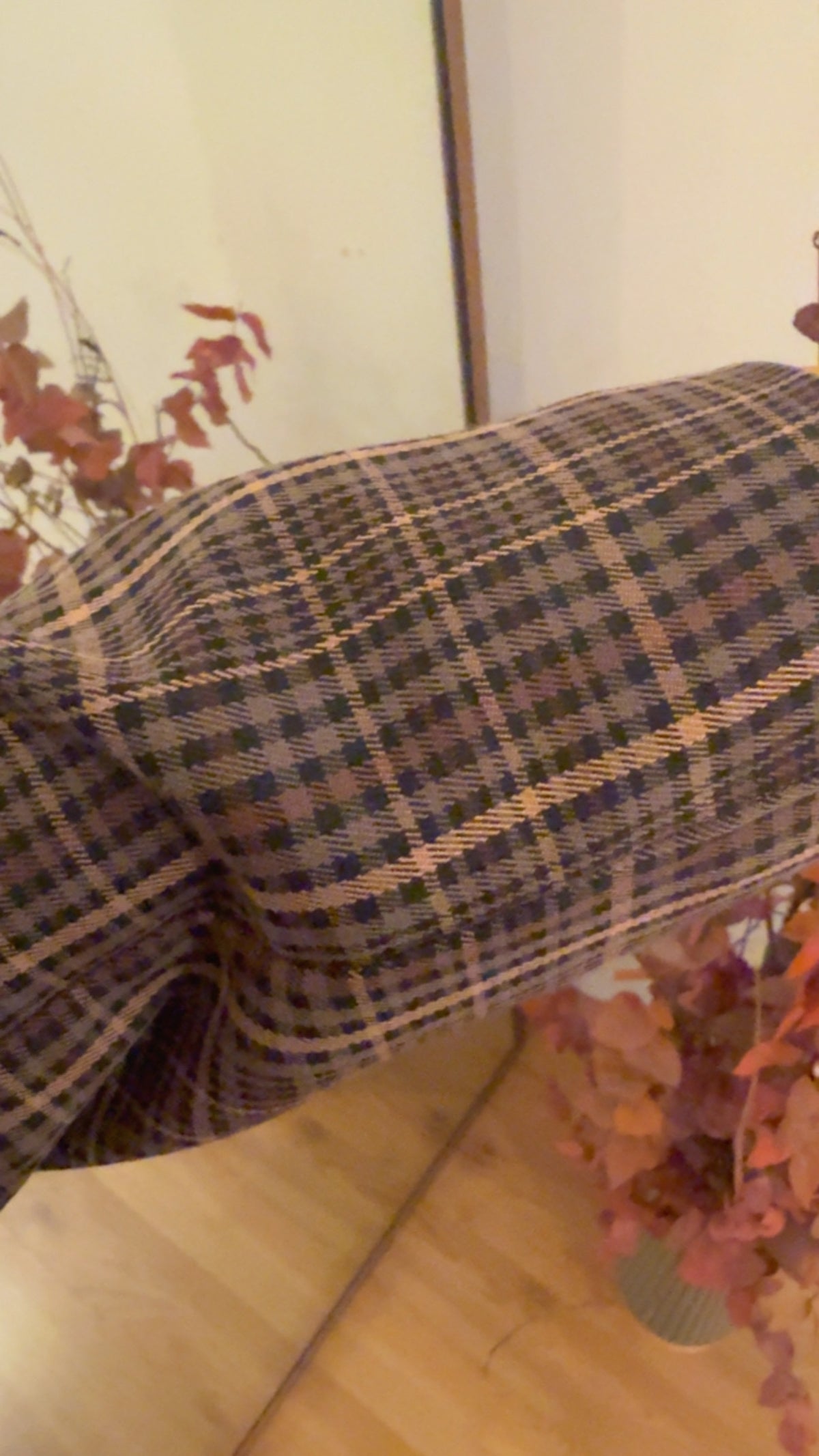 Blazer check over doppiopetto sui toni del marrone