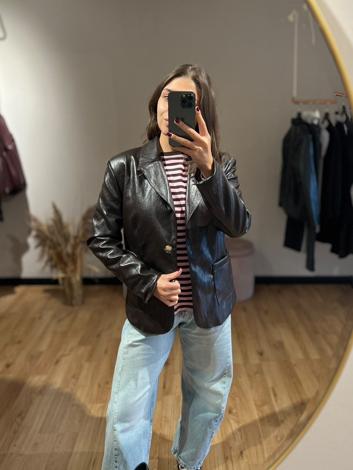 Blazer ecopelle moro