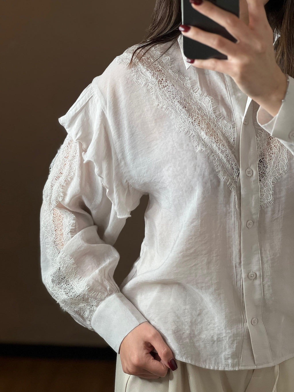 Camicia pizzo e balza - You Decide