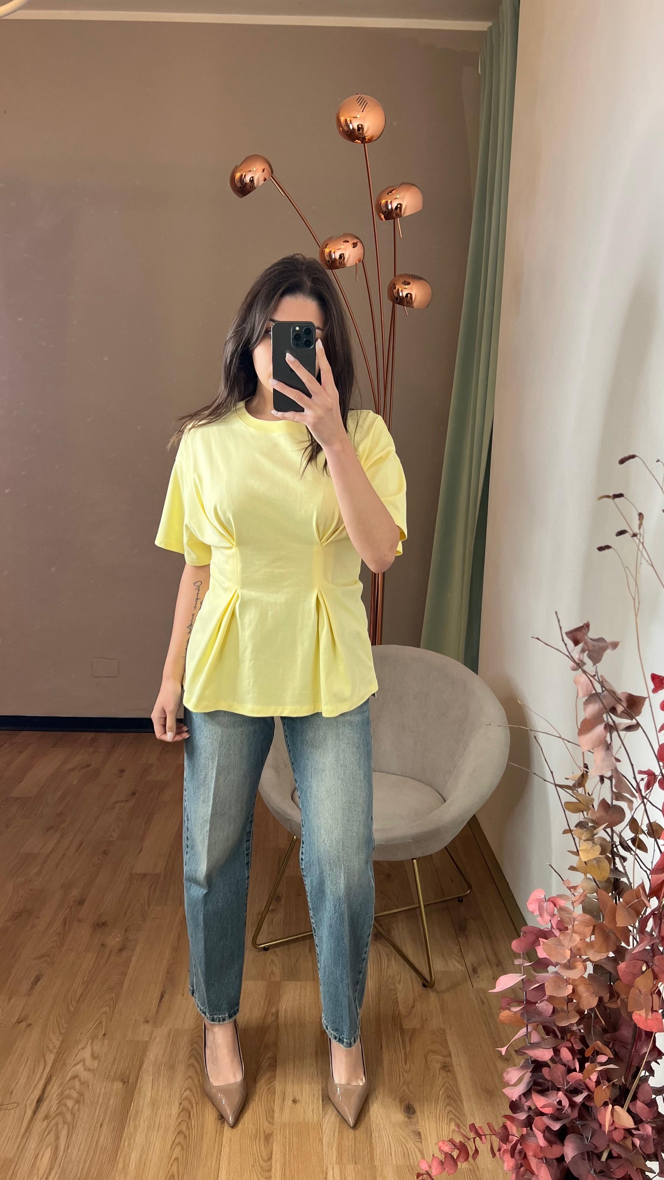T-shirt gialla arriccio - Vicolo