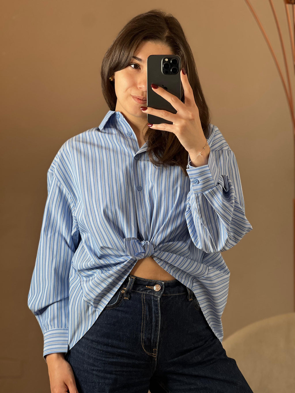Camicia righe con pizzo e balza sul retro - You Decide
