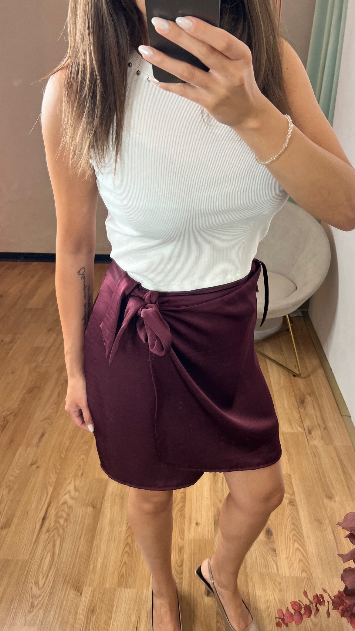 Gonna pareo in satin