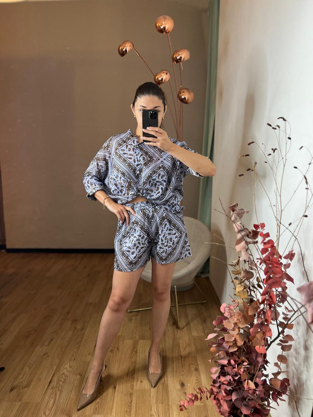 Camicia mussola di cotone stampa bandana - Kikisix