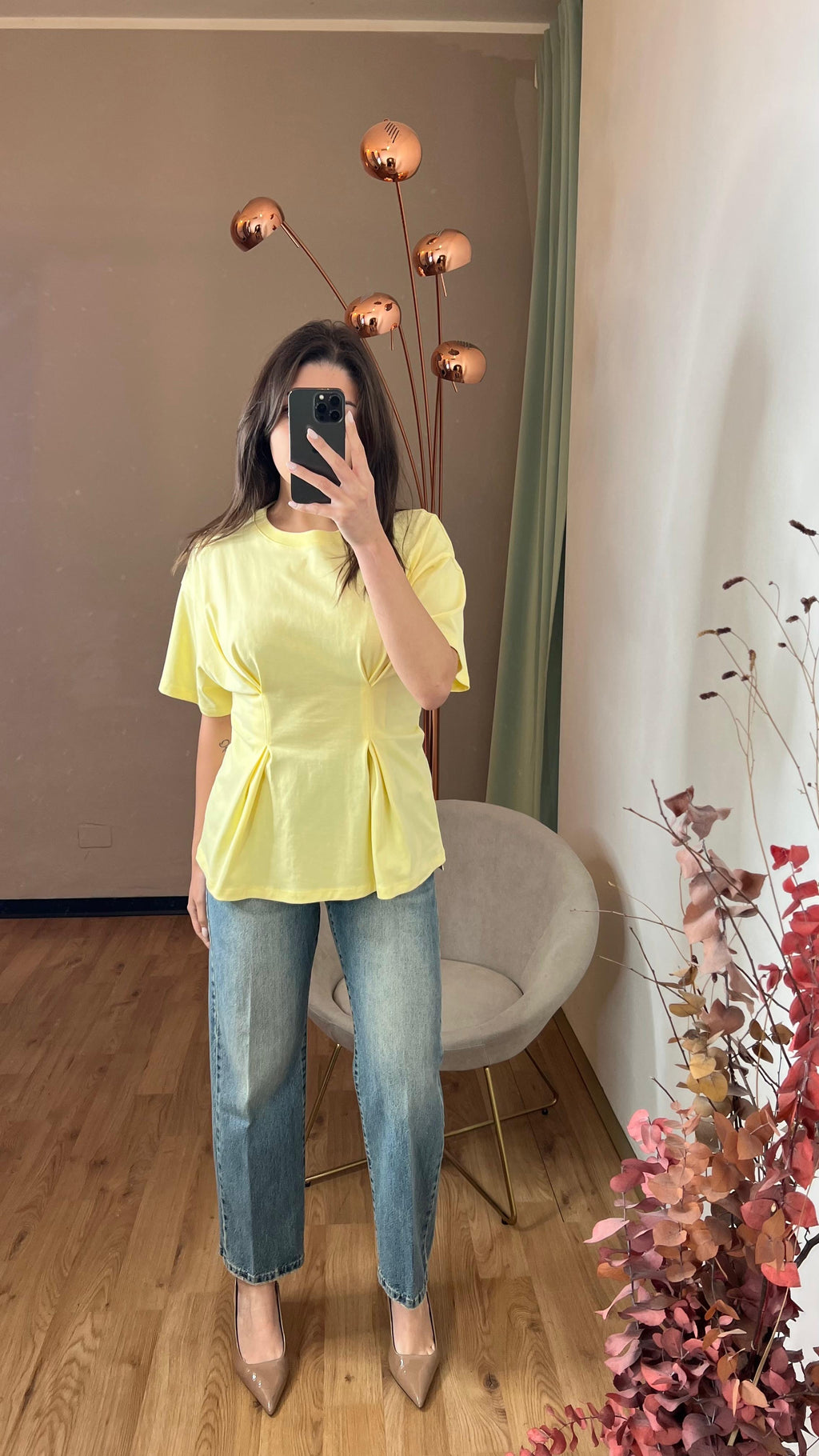 T-shirt gialla arriccio - Vicolo