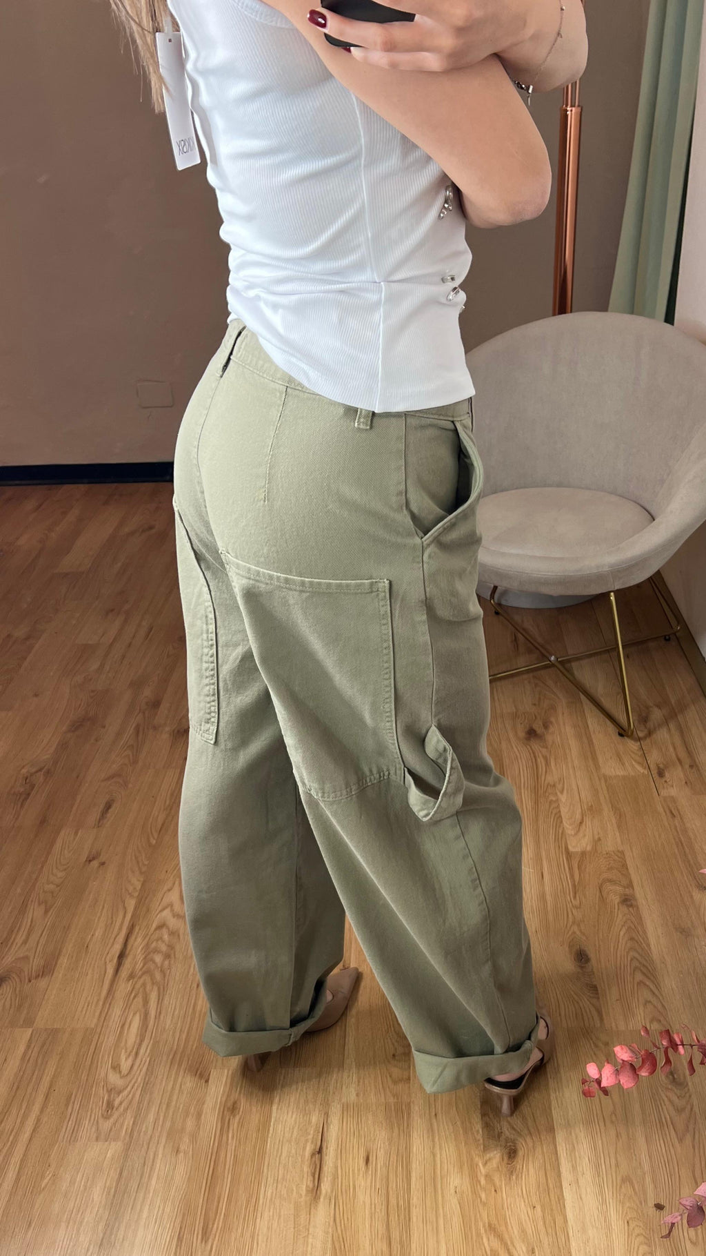 Jeans carpenter verde militare - Kikisix