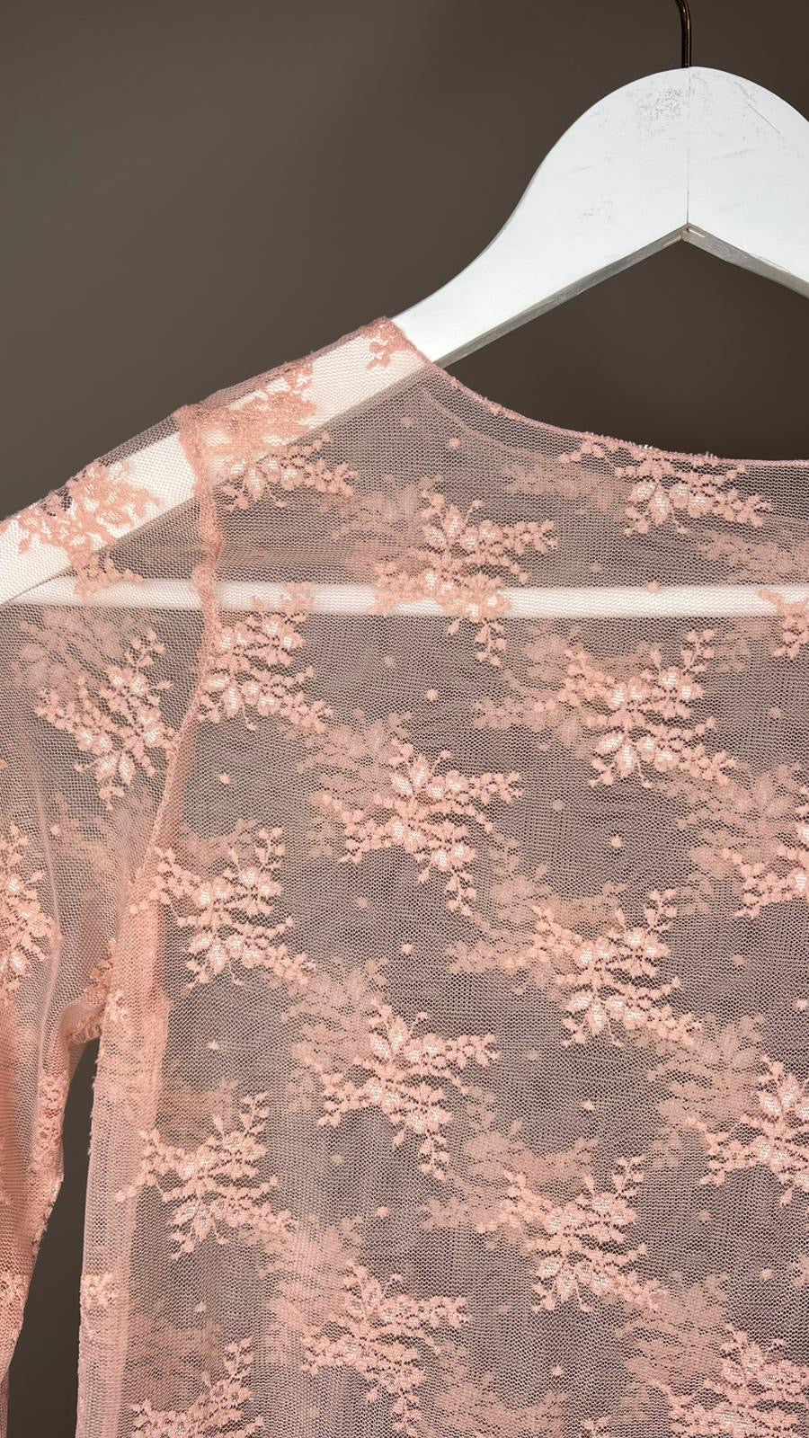 Maglia pizzo rosa
