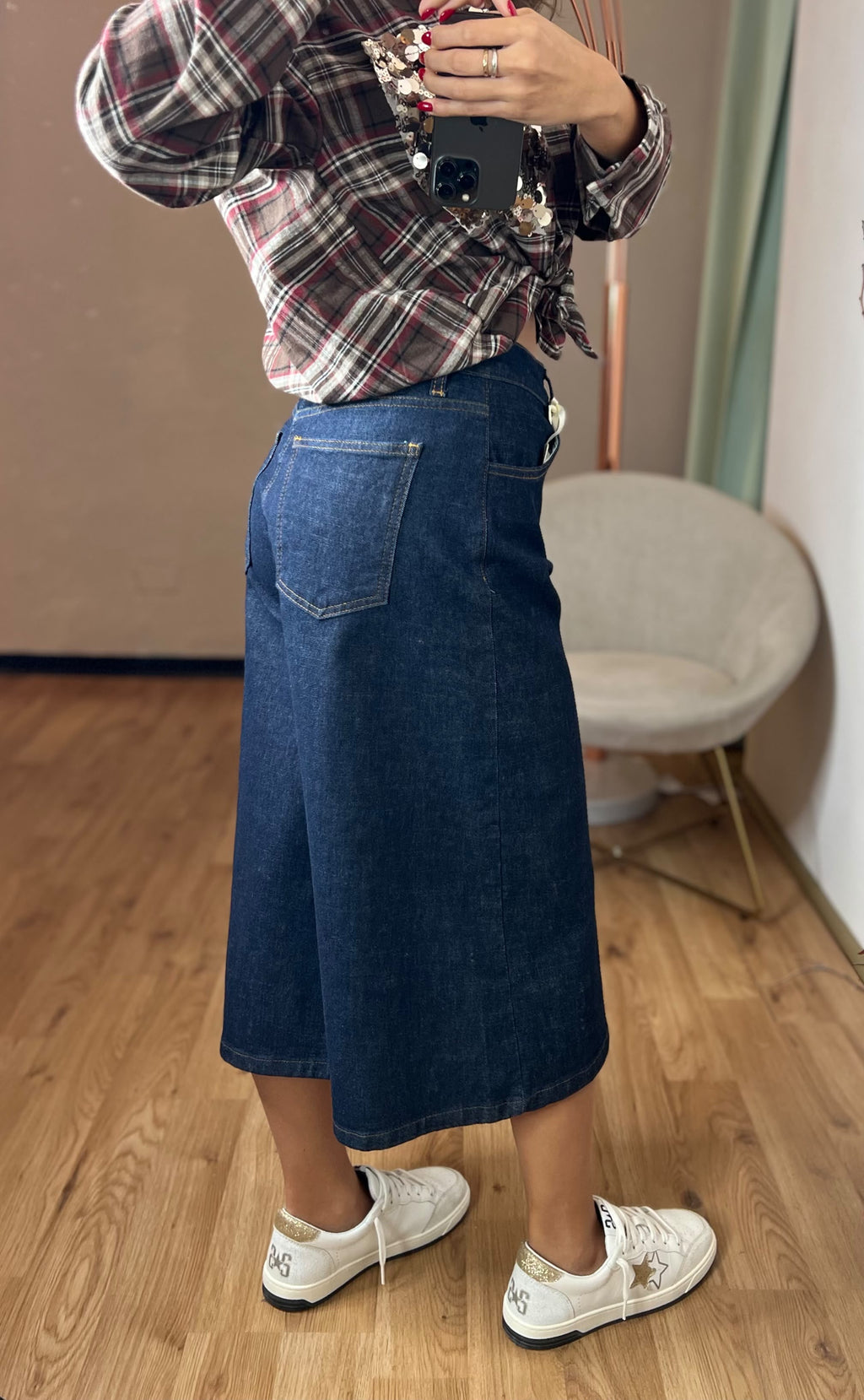Bermuda in jeans lavaggio scuro