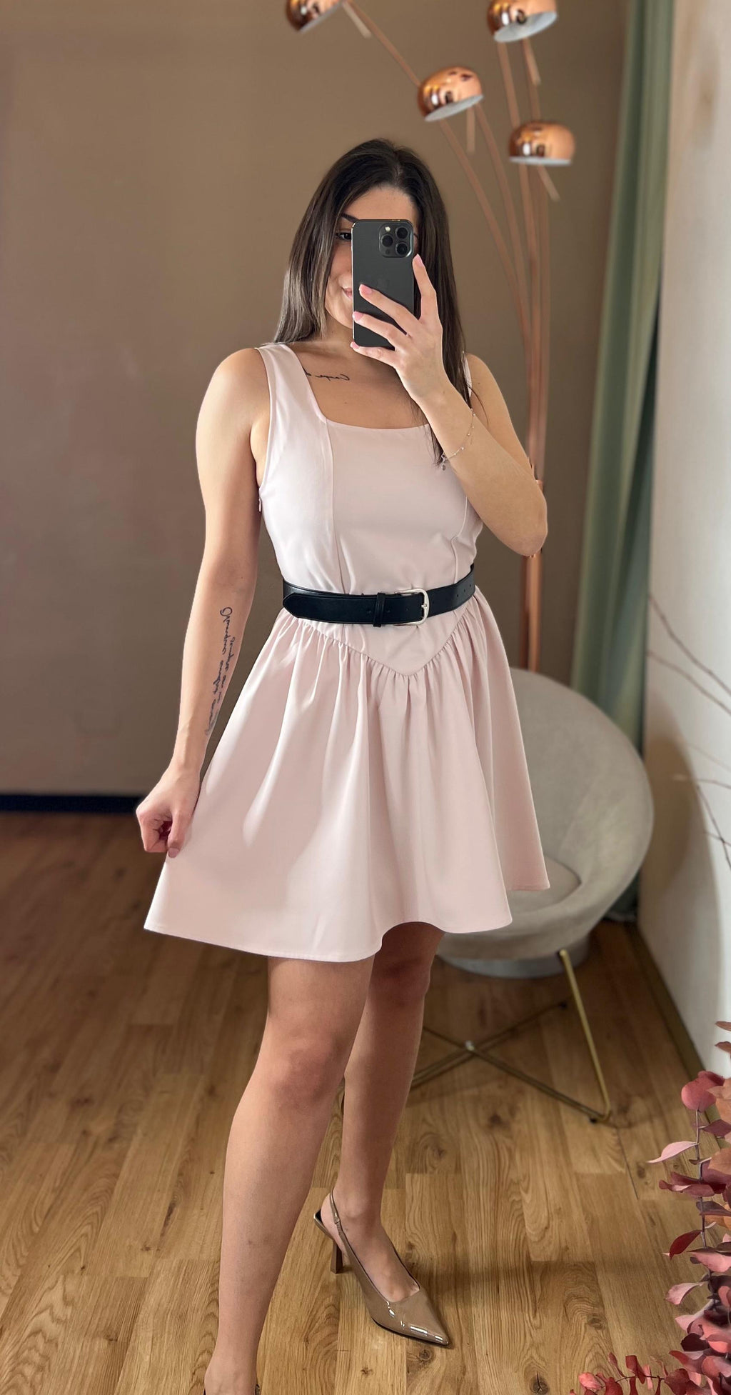 Abitino rosa con cintura- You Decide