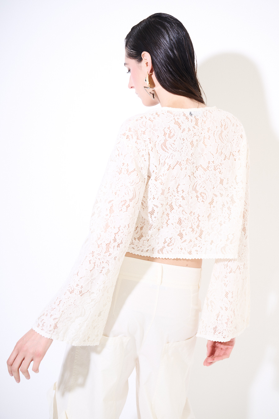 Blusa con laccini in pizzo - Kikisix