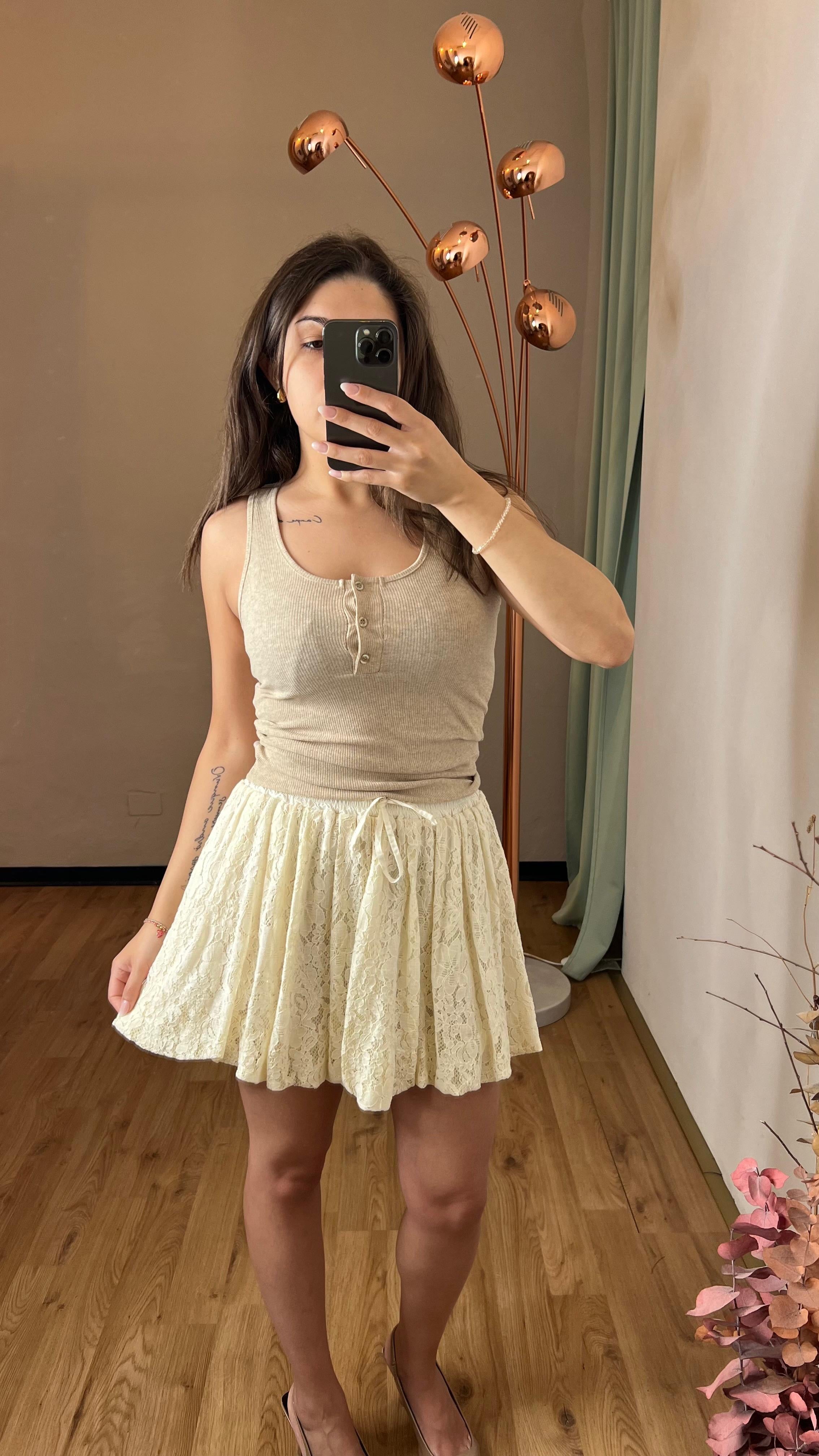 Gonna balloon in pizzo champagne - Kikisix