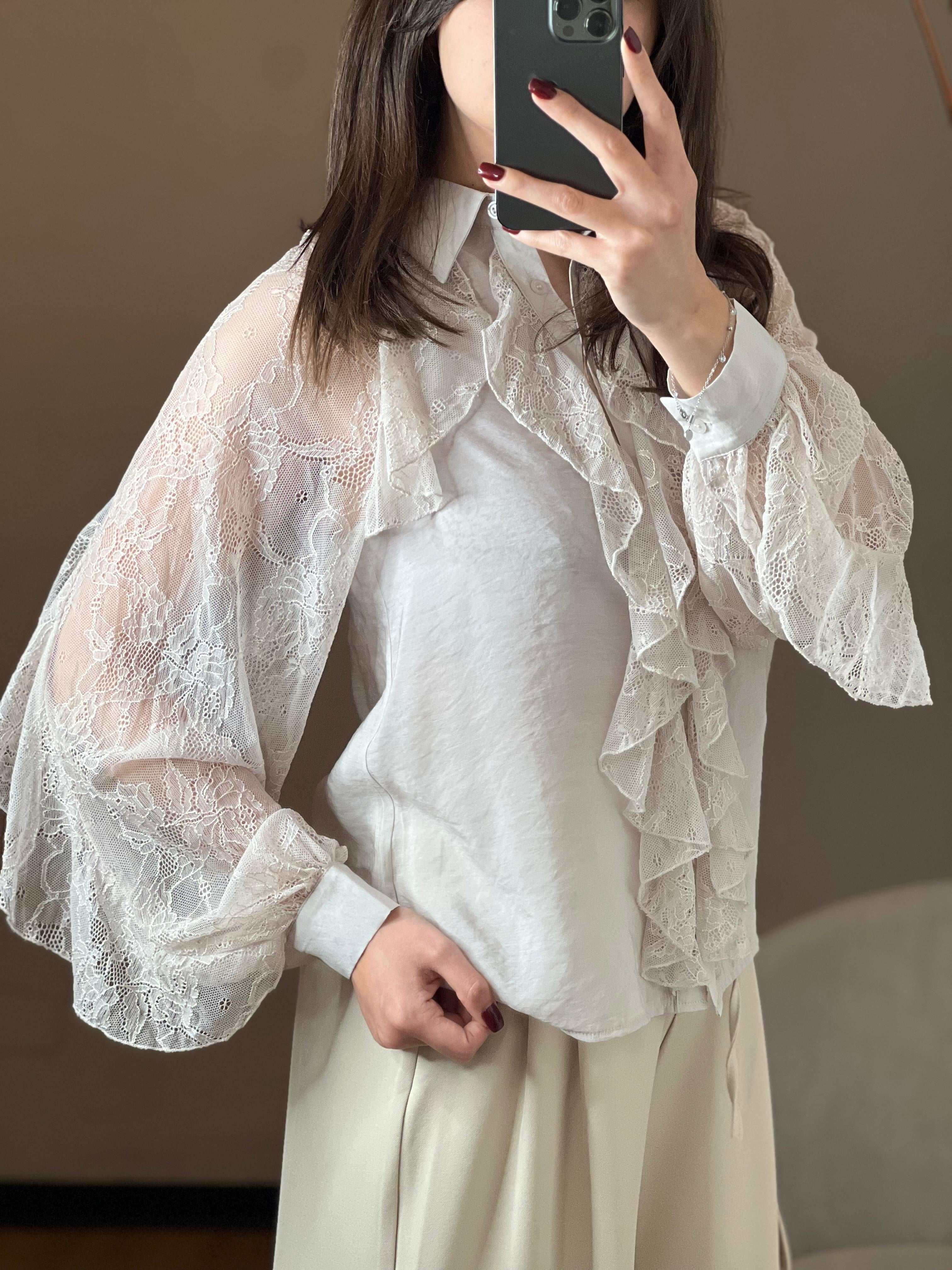 Camicia mussola pizzo e rouches - You Decide