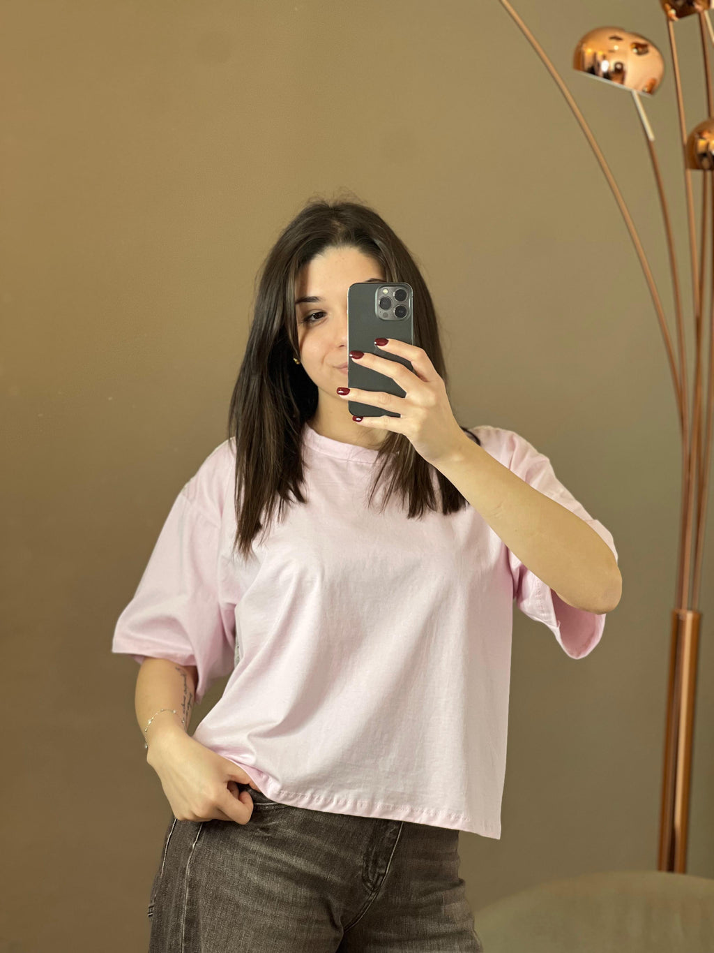 T-shirt pizzo schiena