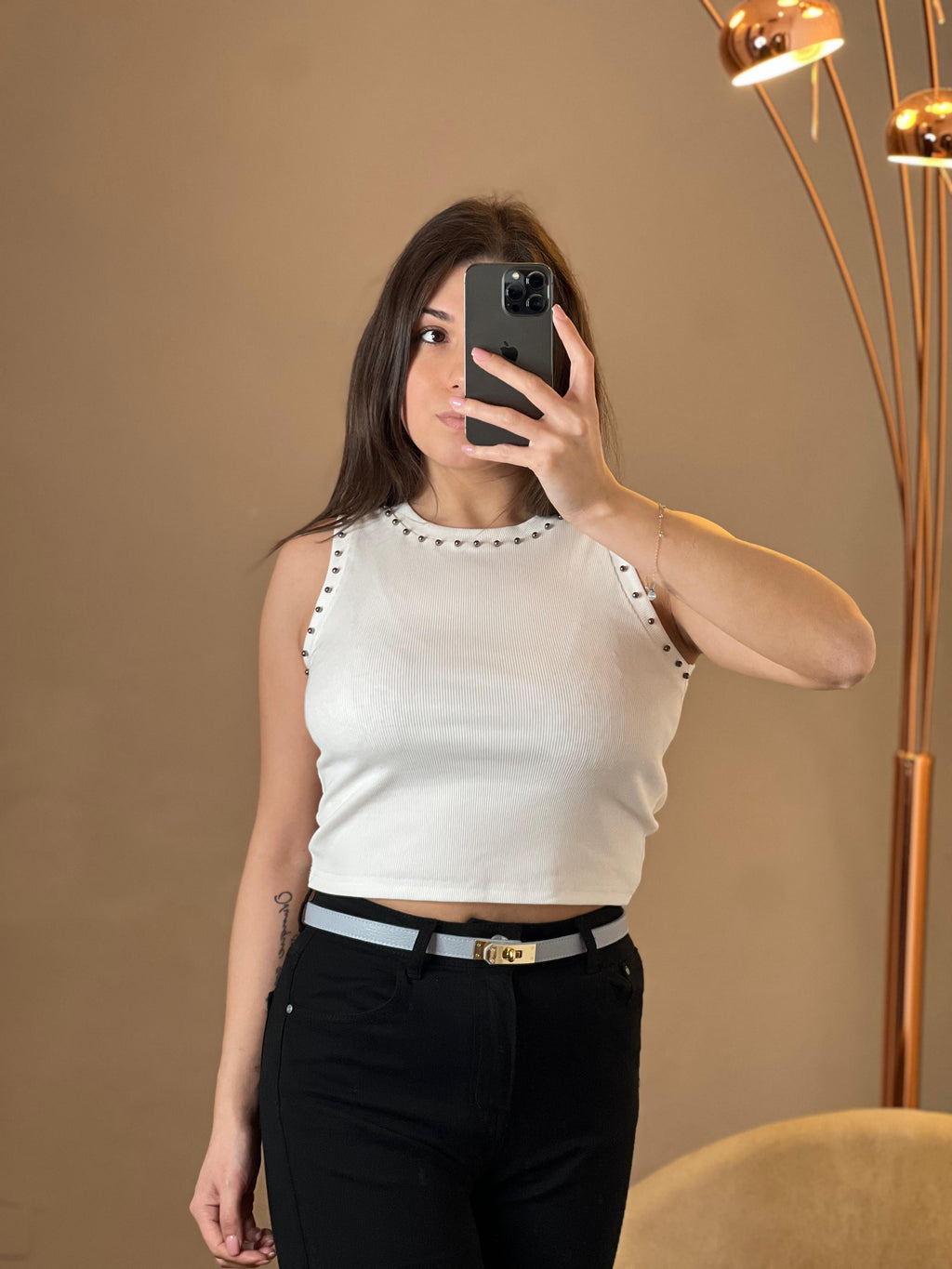 Top crop con borchiette - You Decide