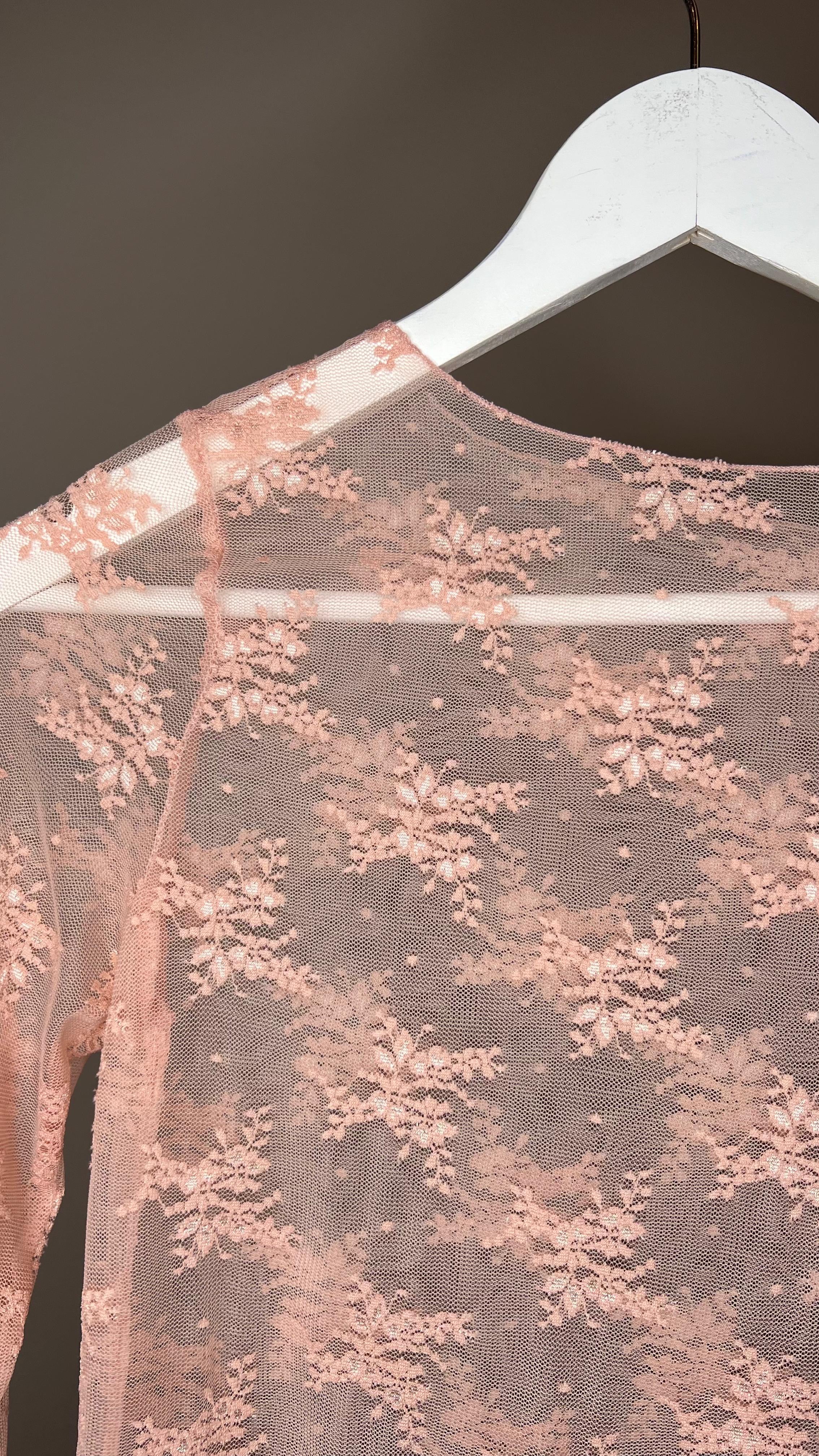 Maglia pizzo rosa