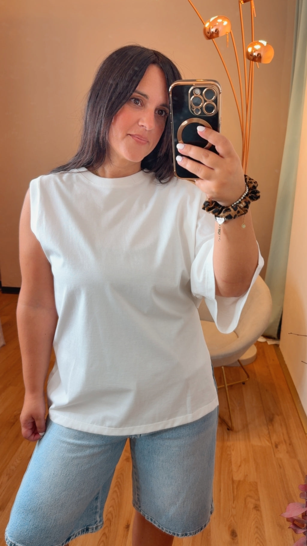 T-shirt senza manica e con manica 3/4 bianca - Vicolo