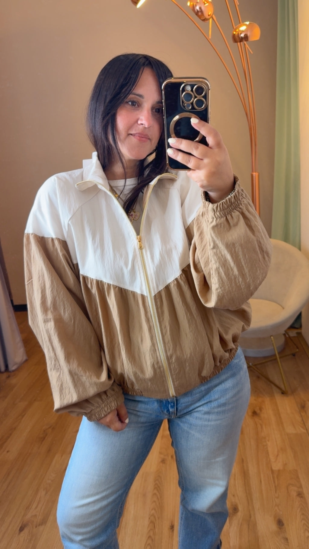 Bomber bicolor burro e cammello - Kikisix