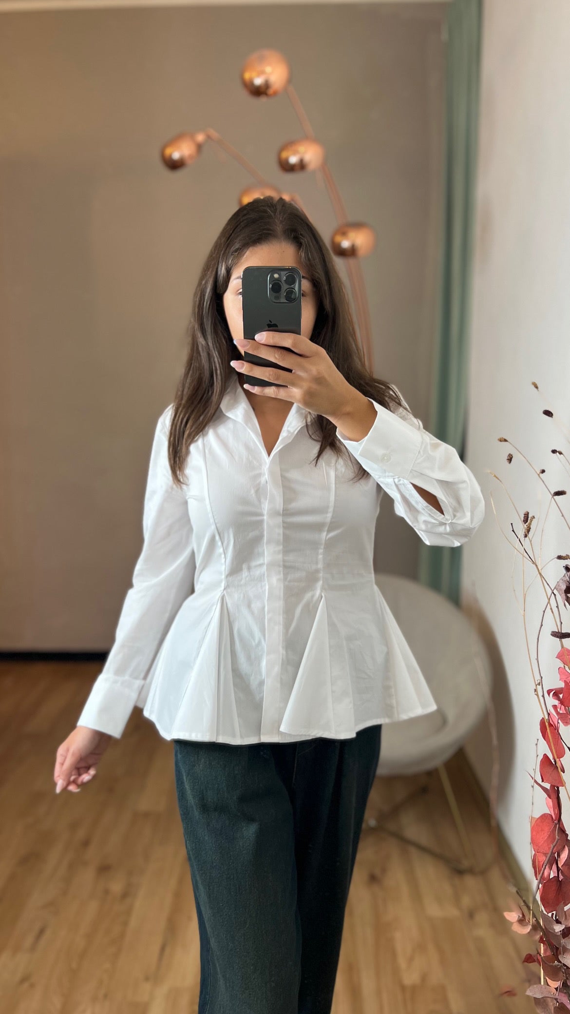 Camicia bianca con baschina - Kikisix