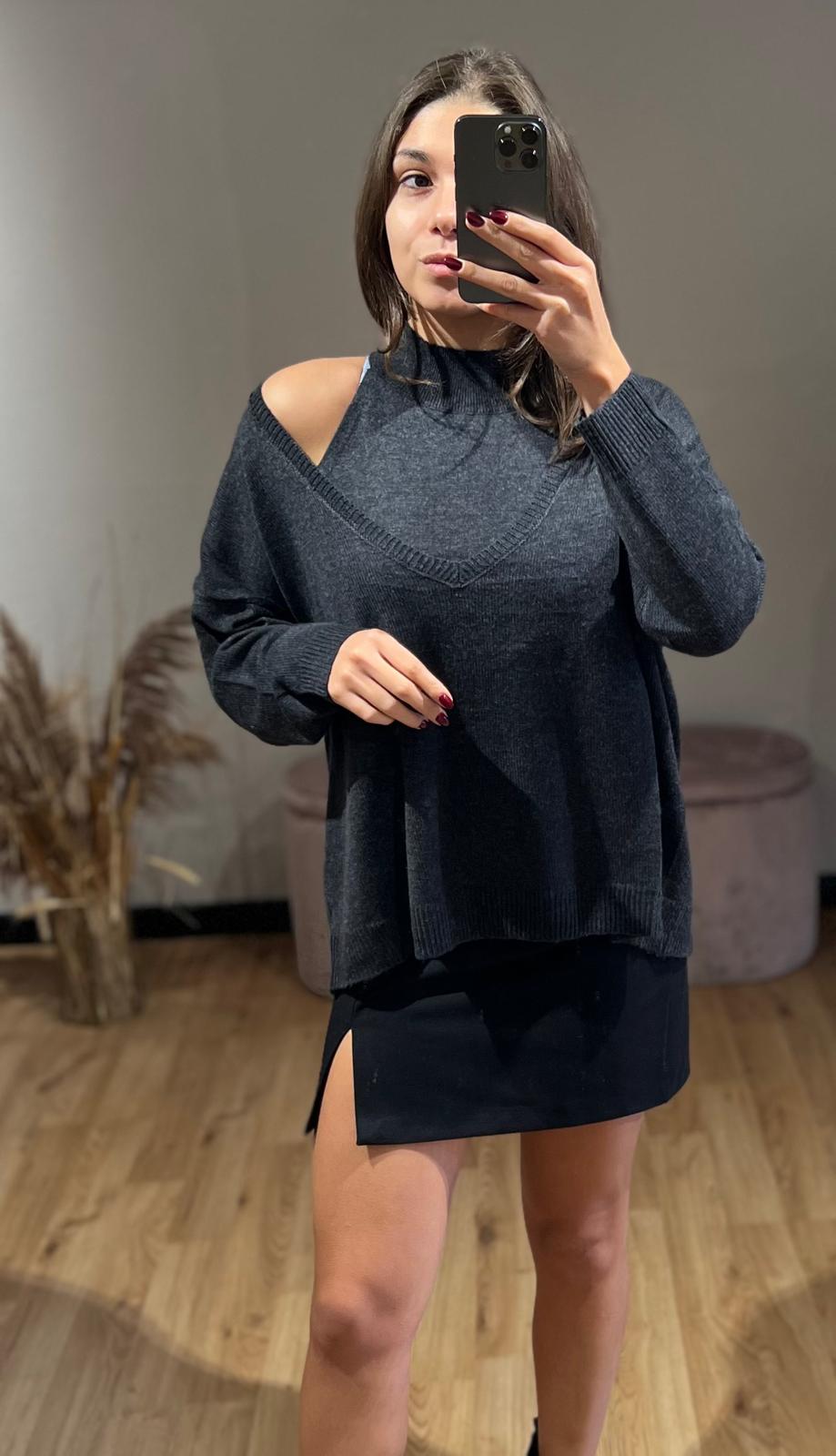 Set completo maglia e canotta grigio antracite