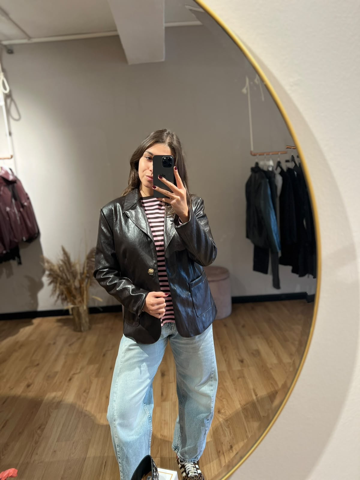 Blazer ecopelle moro